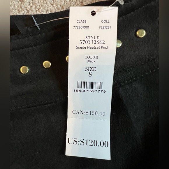 WHBM Rivet Pencil Skirt. NWT! - Picture 3 of 3